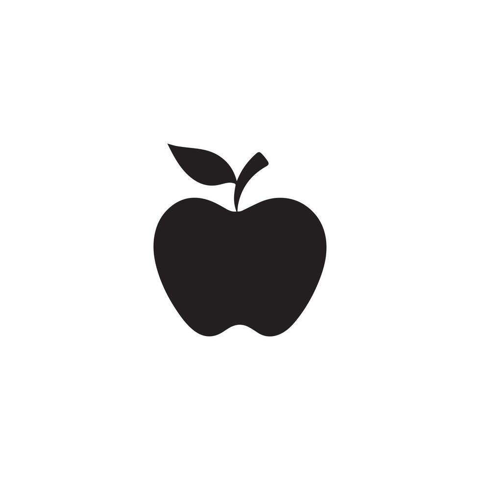 Apple food icon black vector background design.