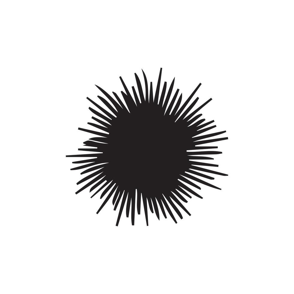 Brush circles round shape Stock black color design. vector