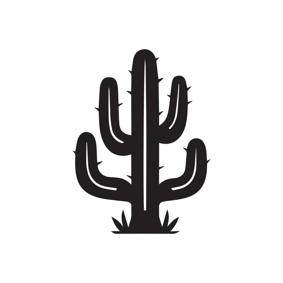 Cactus tree collection flora design vector art.