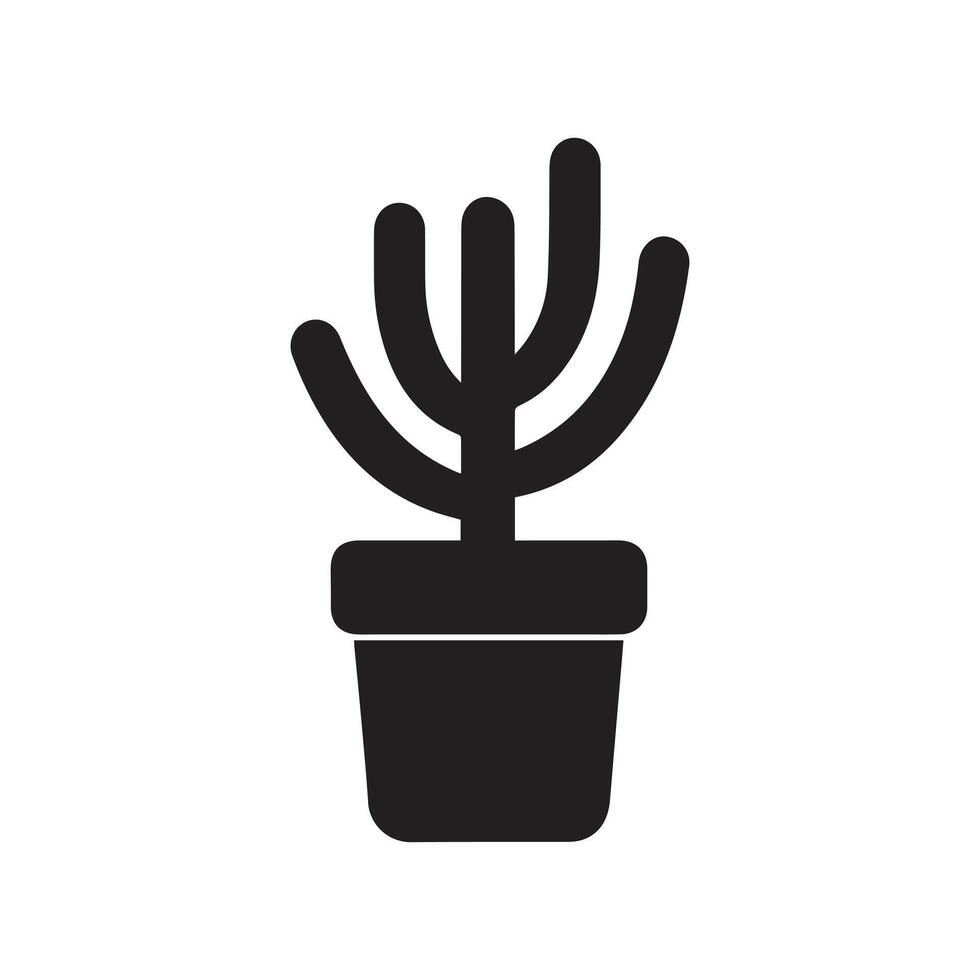 Cactus tree collection flora design vector art.