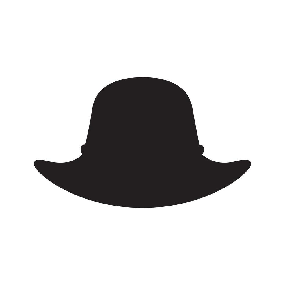 vaquero sombrero icono hombre . negro vector antiguo colección diseño.