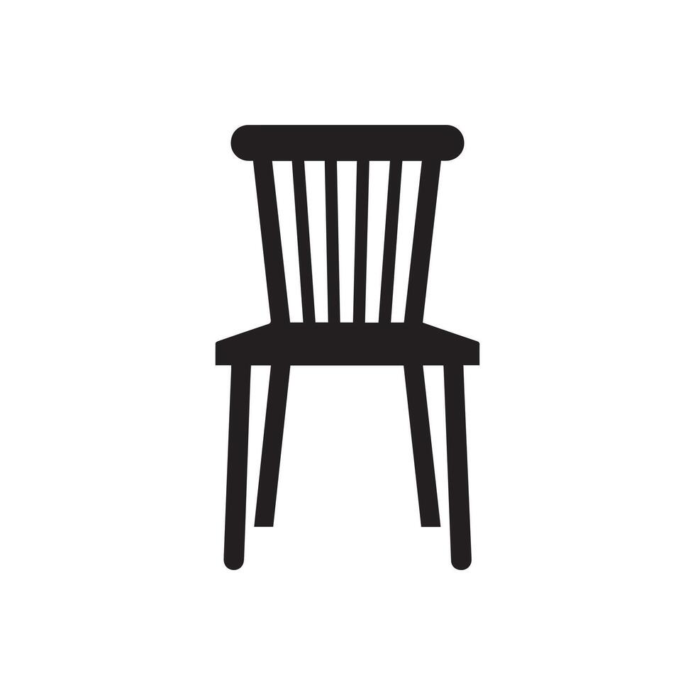 Chair icon. Vector illustration. Isolated on white background.