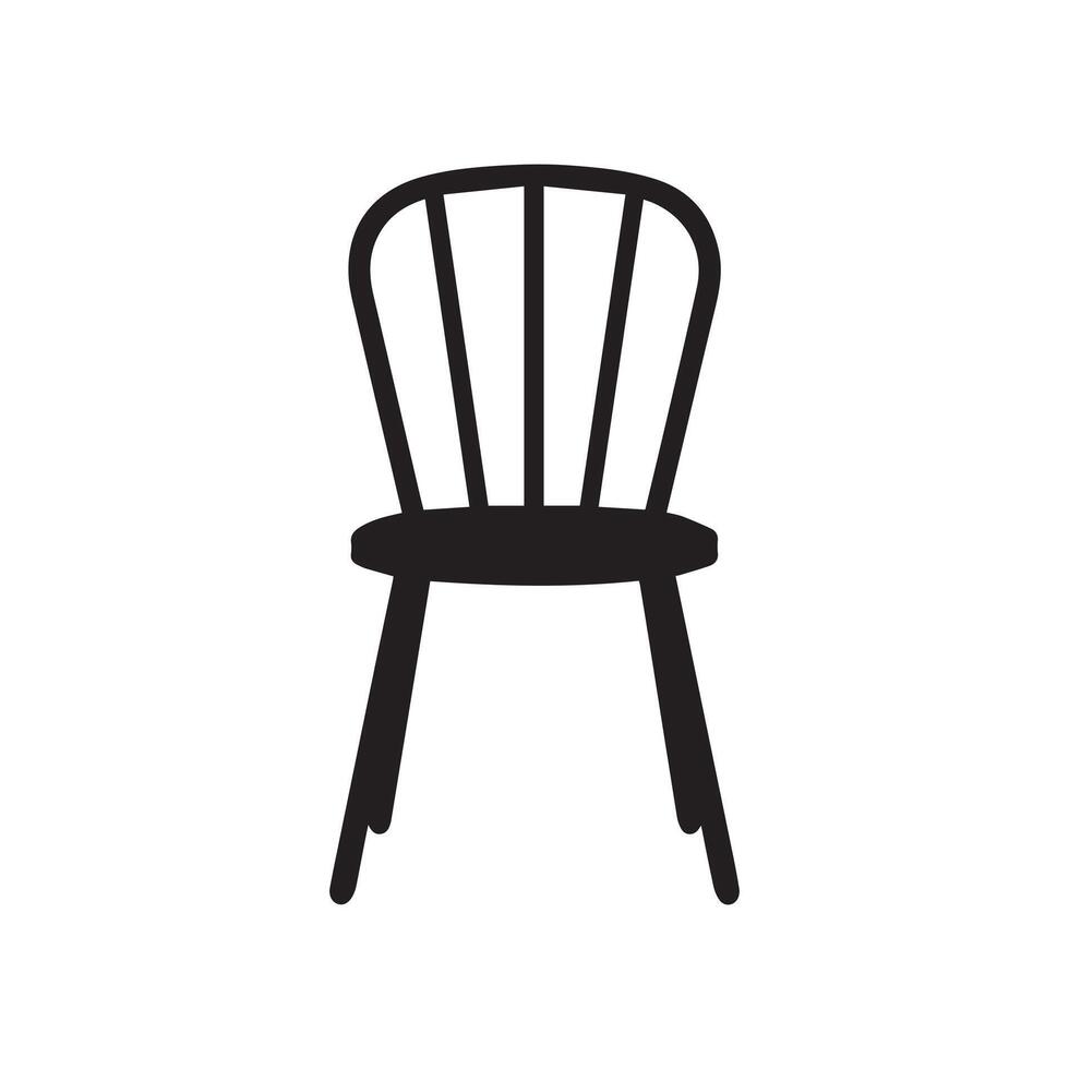 Chair icon. Vector illustration. Isolated on white background.