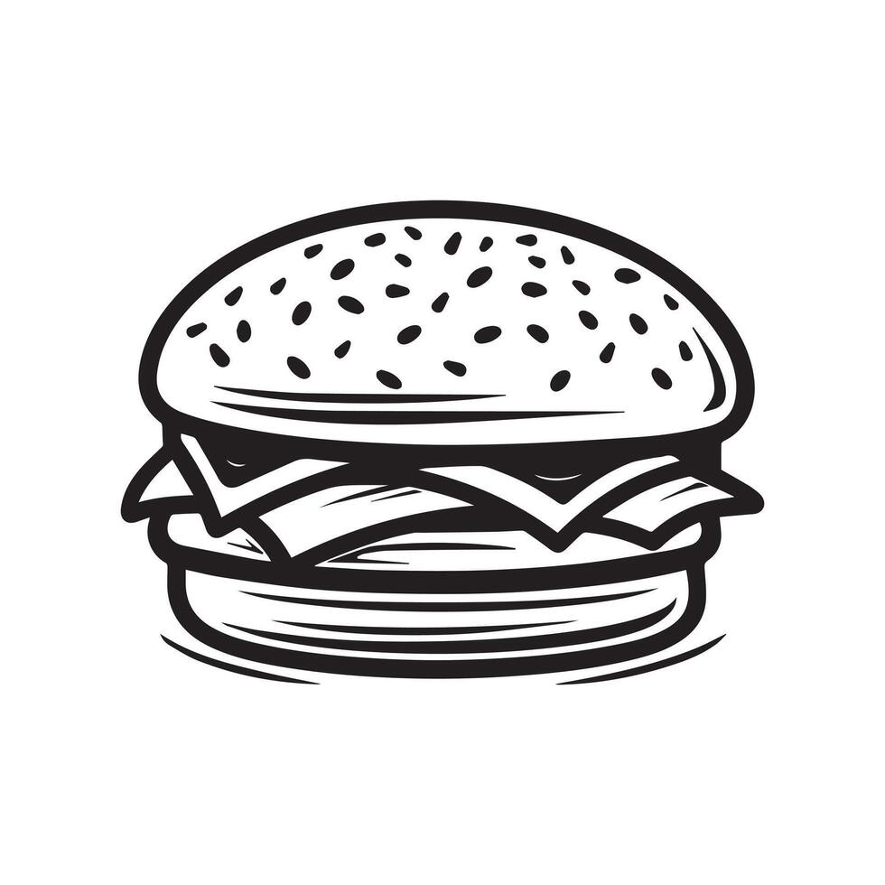 Burger Food icon white background vector design.