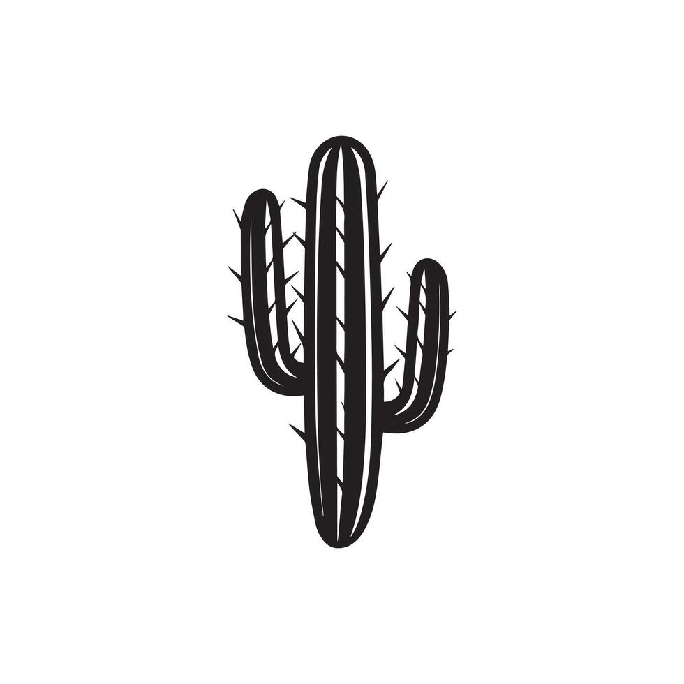 Cactus tree collection flora design vector art.