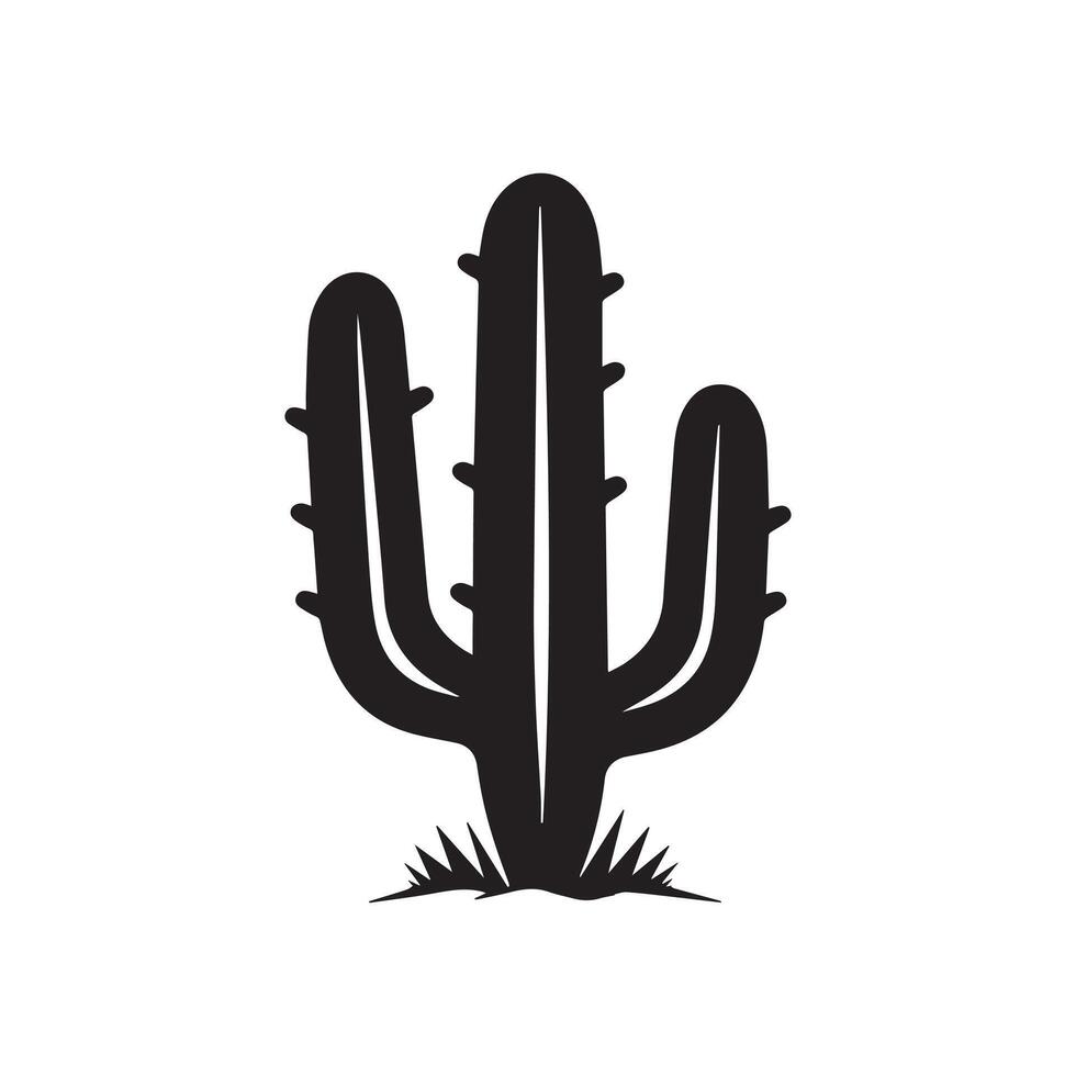 Cactus tree collection flora design vector art.