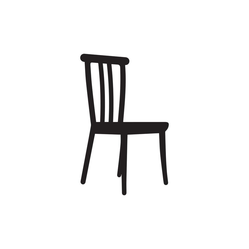 Chair icon. Vector illustration. Isolated on white background.