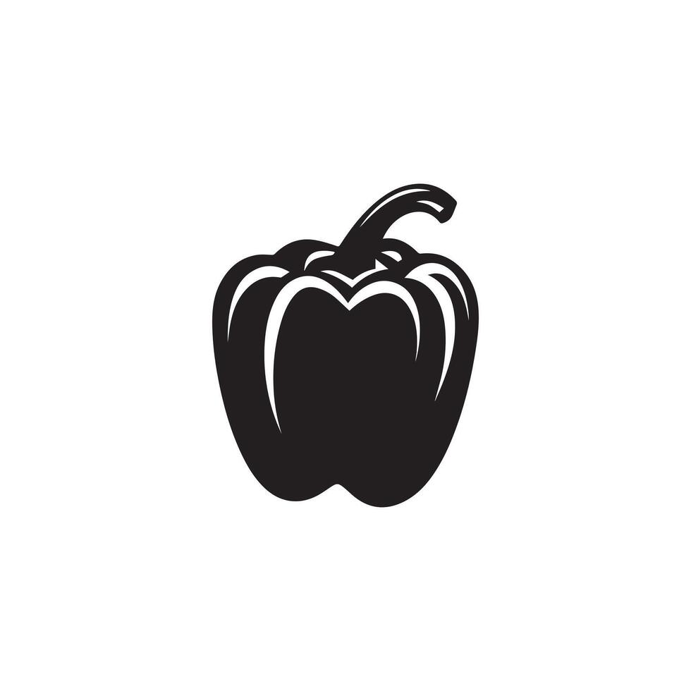 Pepper black icon fresh hot food natural vector design.