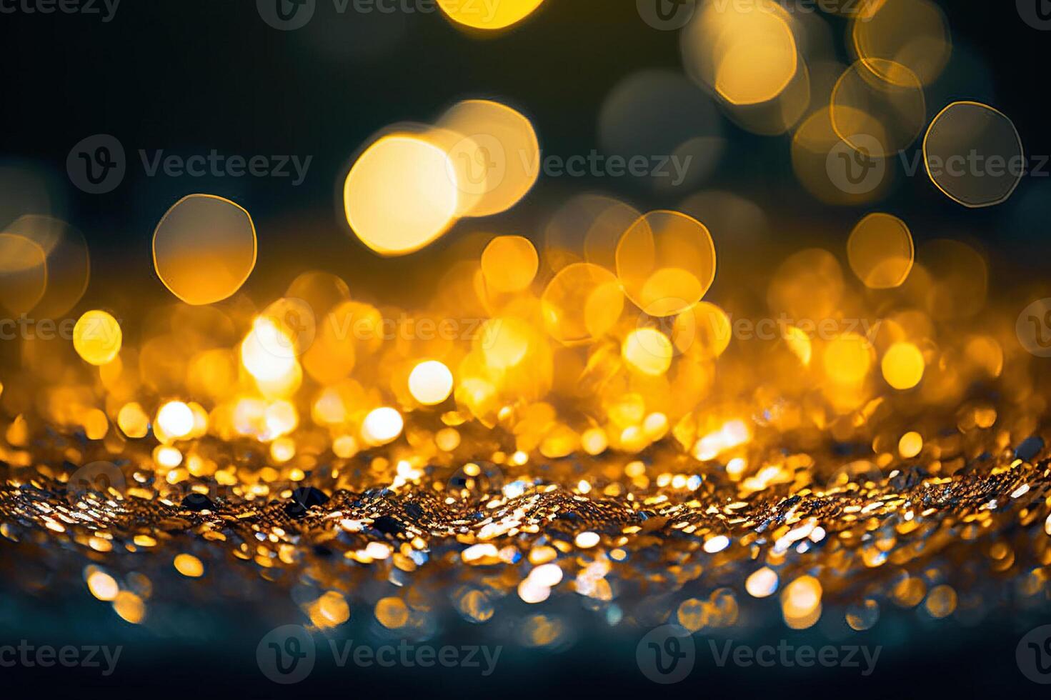 AI generated Sparkling Gold Glitter Bokeh Captivating Background Texture . created with Generative AI photo