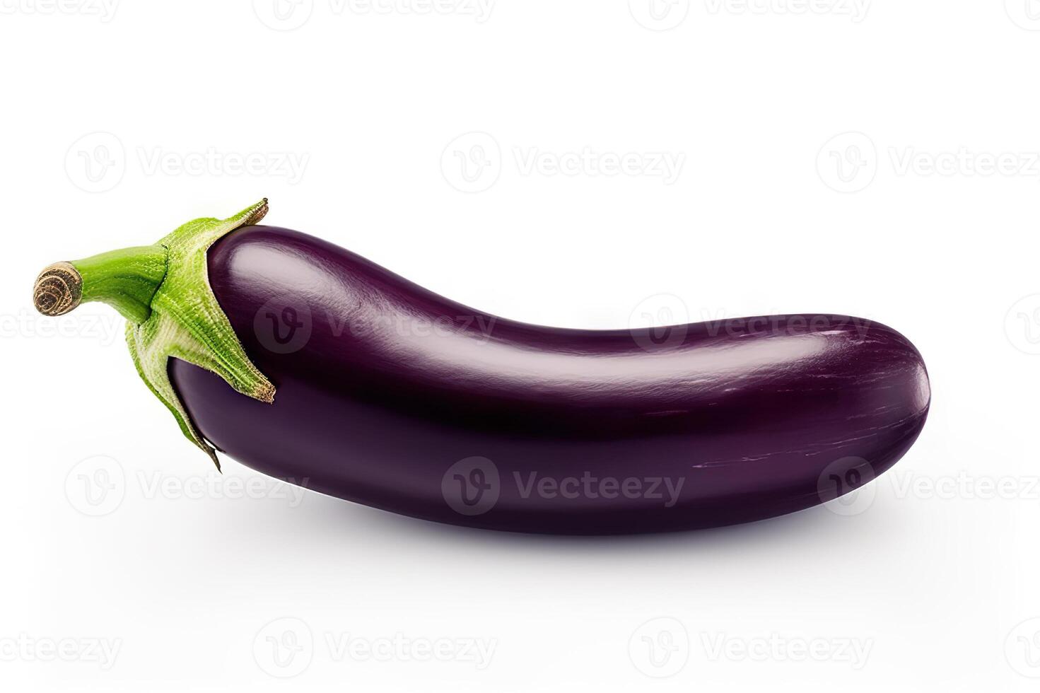 AI generated Fresh eggplant isolated on white background. created with Generative AI photo