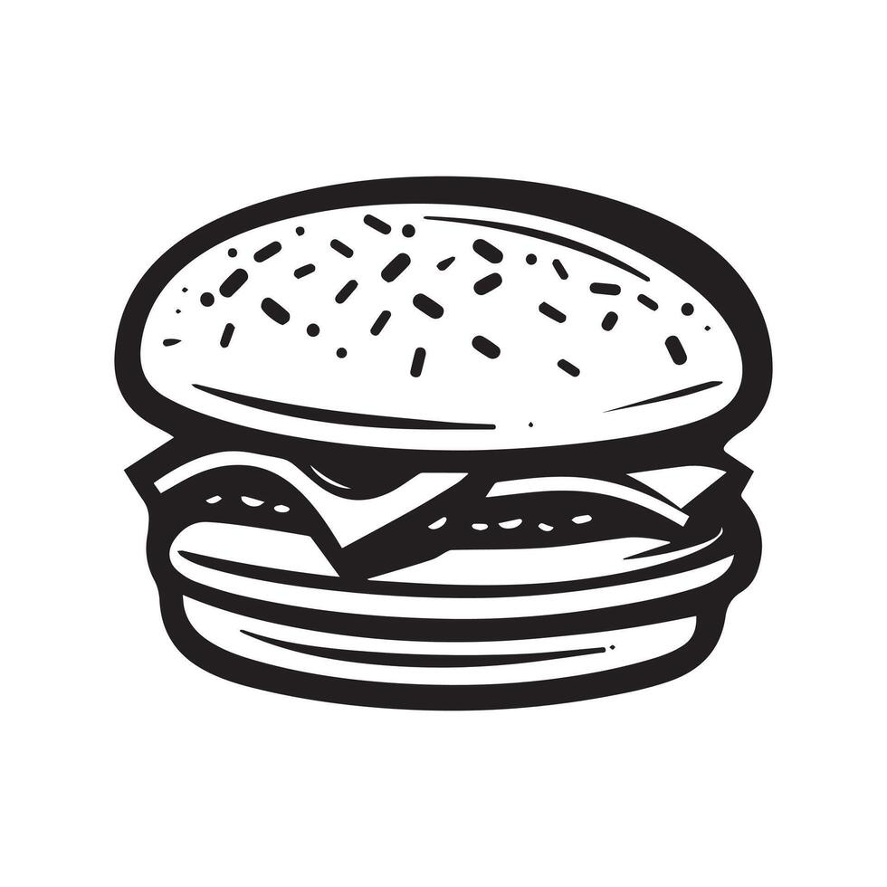 Burger Food icon white background vector design.