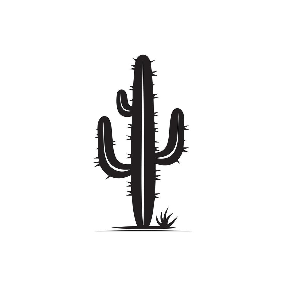 Cactus tree collection flora design vector art.