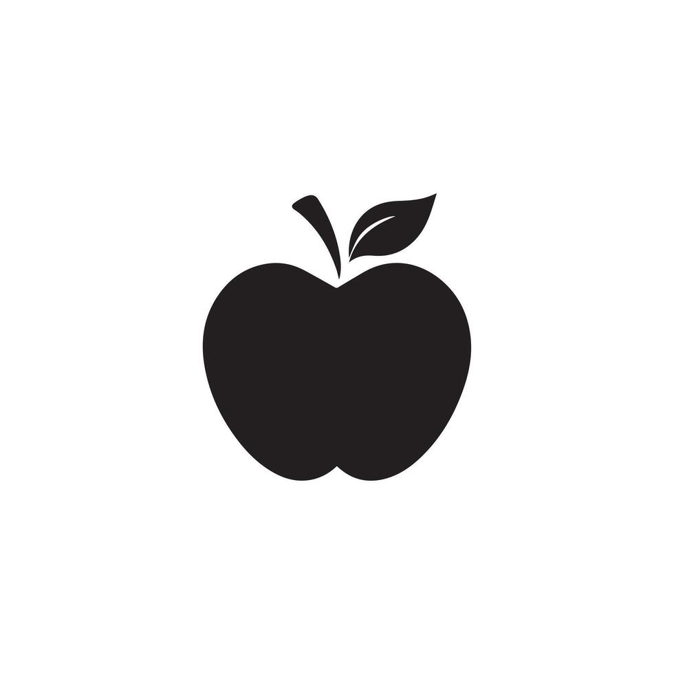 Apple food icon black vector background design.
