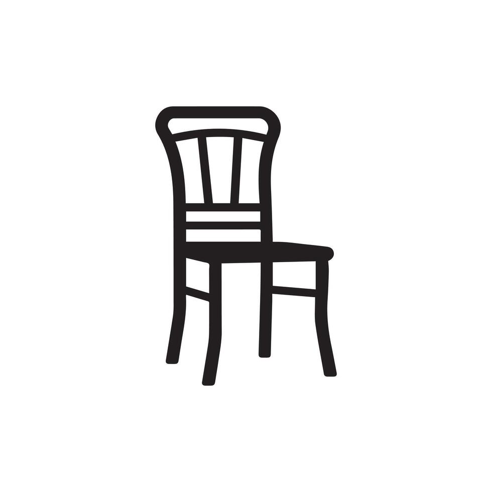 Chair icon. Vector illustration. Isolated on white background.