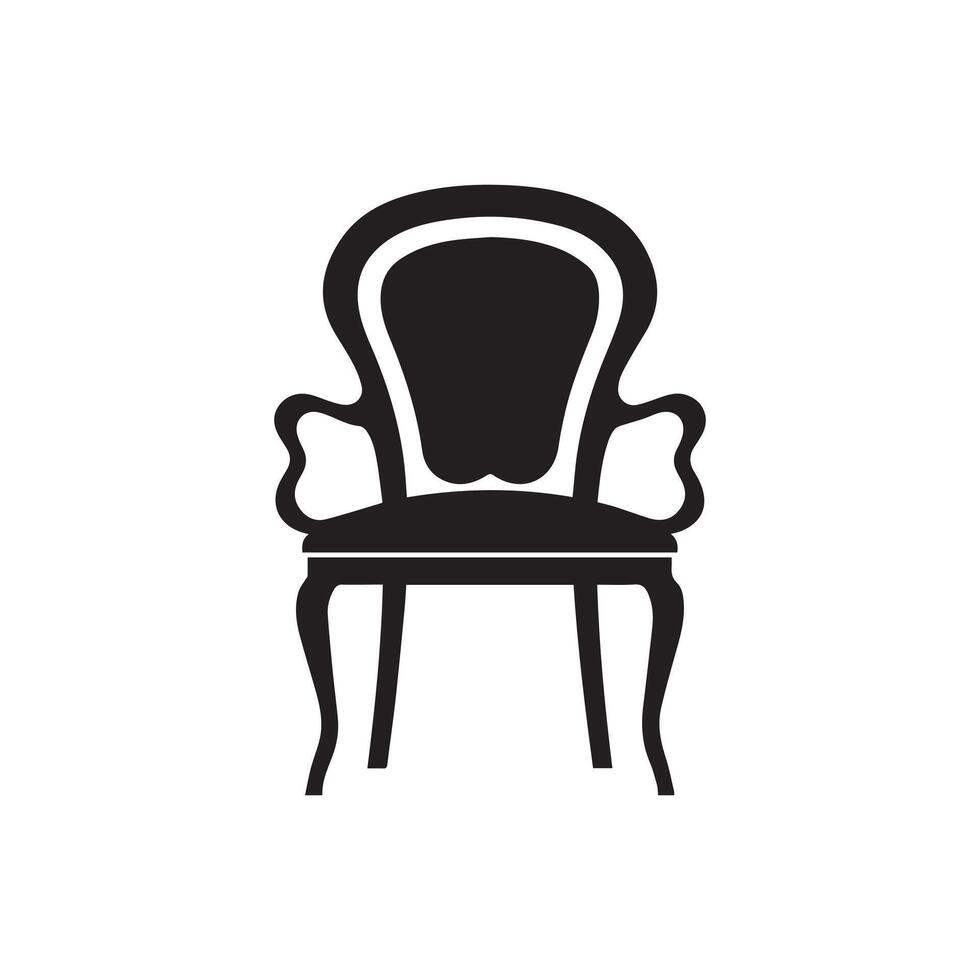 Chair icon. Vector illustration. Isolated on white background.