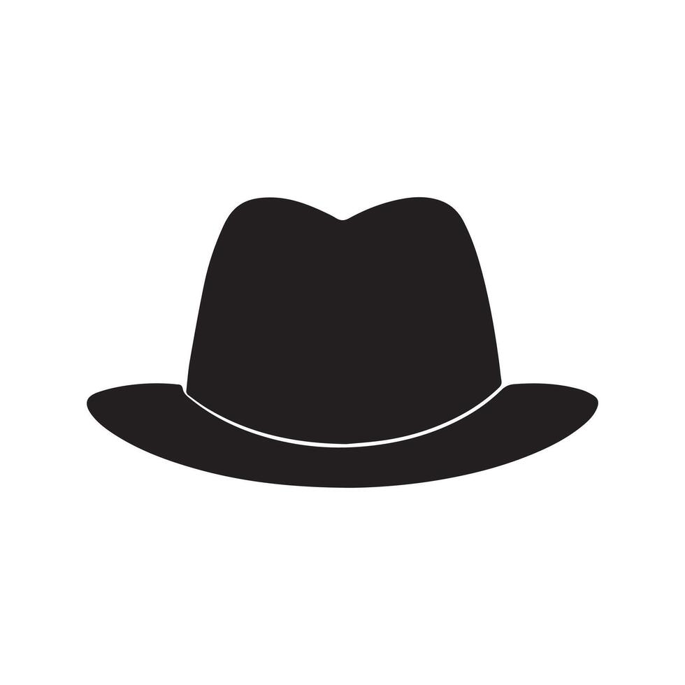 vaquero sombrero icono hombre . negro vector antiguo colección diseño.