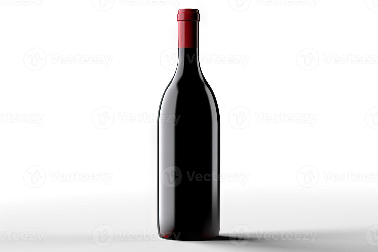 AI generated Borgognotta Red Wine Bottle on Solate White Background Elegant Wine Presentation. created with Generative AI photo