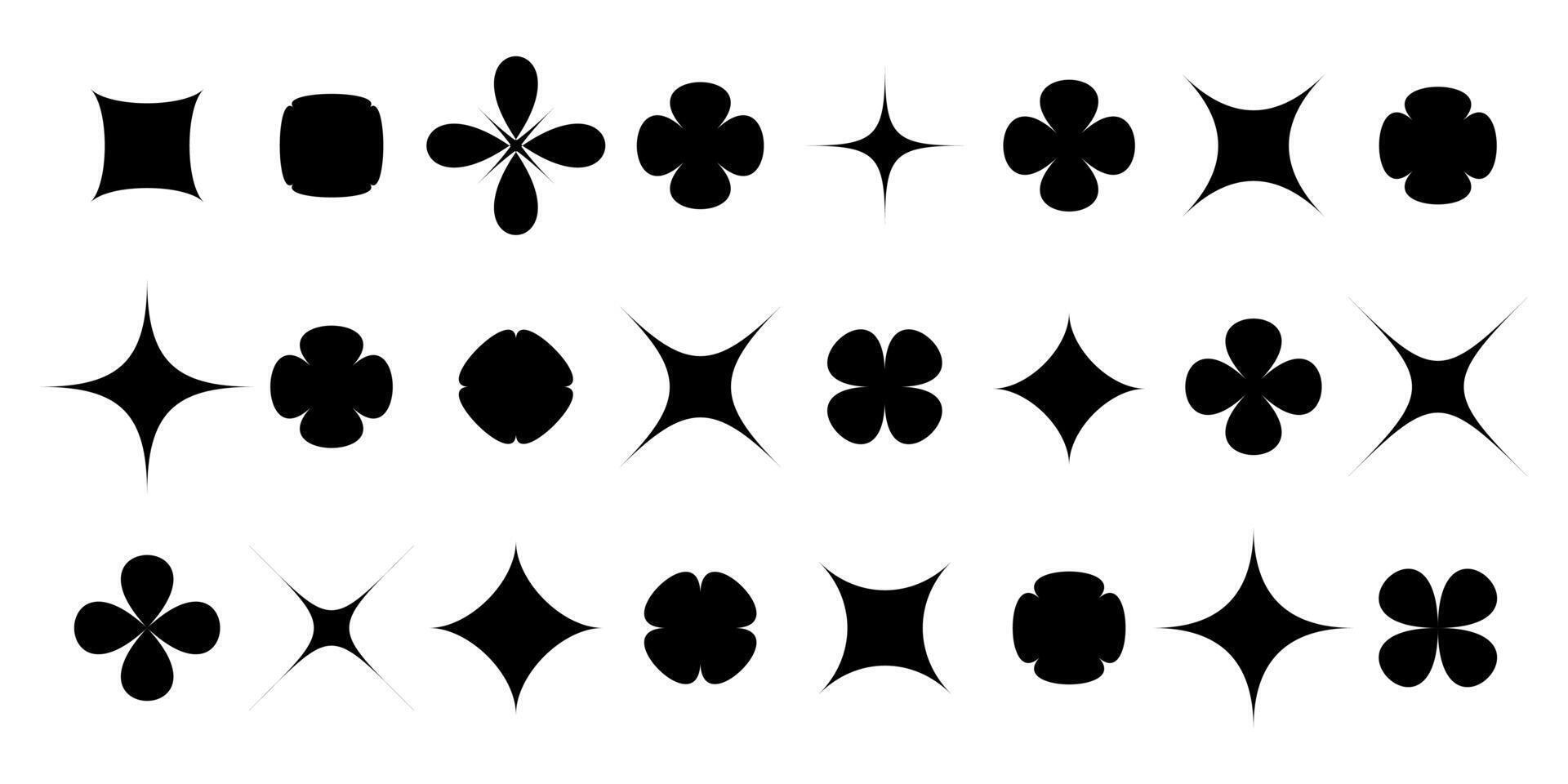 resumen geométrico vector formas para infografía, web diseño y único moderno diseños conjunto de único geométrico formas en blanco aislado antecedentes