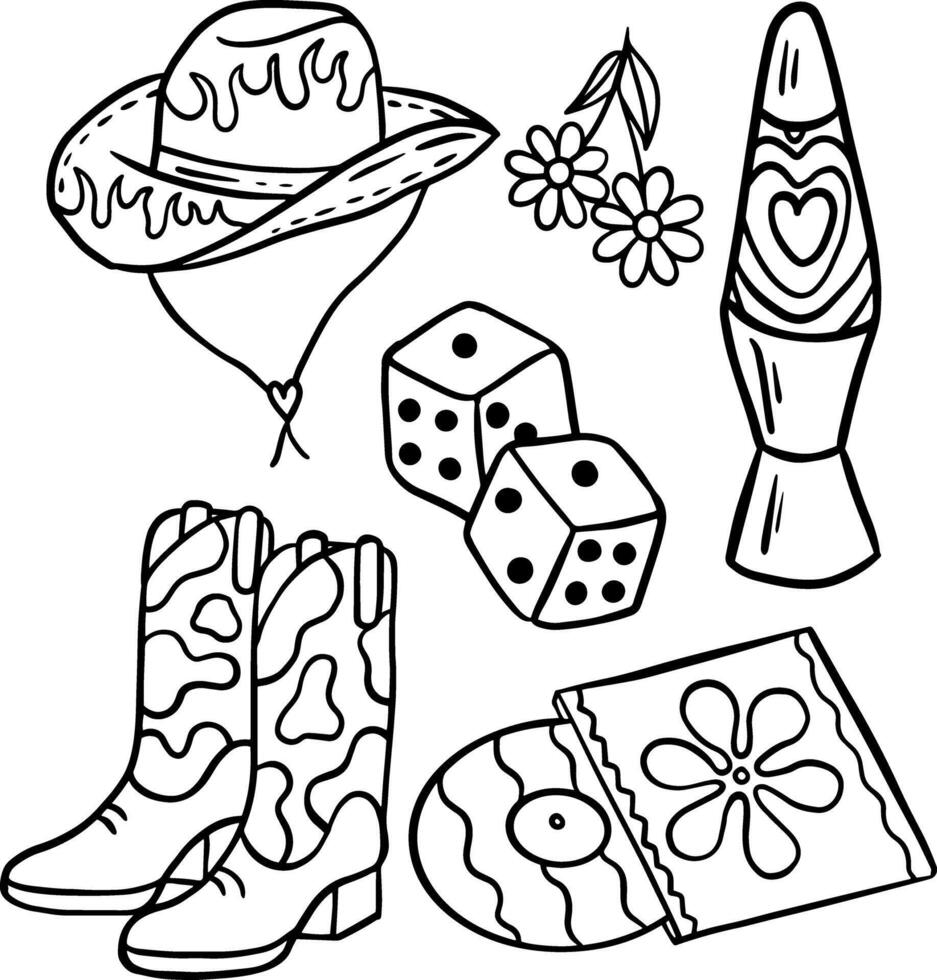 hand drawn cute shapes for templates. vector