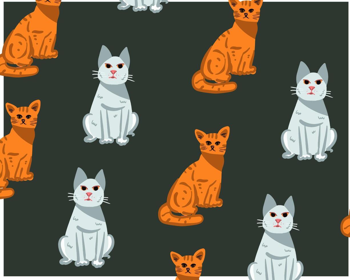 Cats cute design for templates. vector