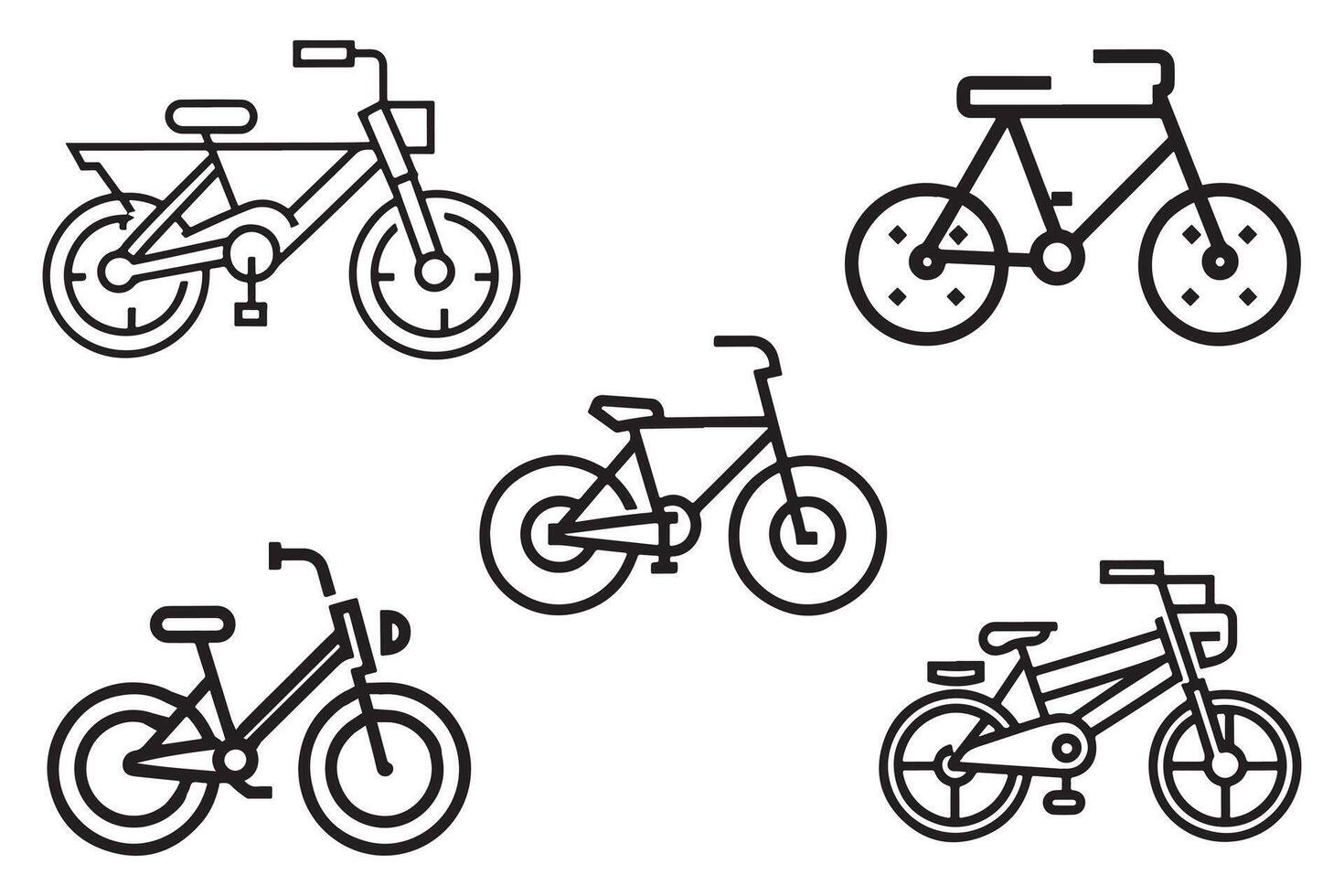 bicicletas icono vector conjunto vector diseño en blanco antecedentes ilustración