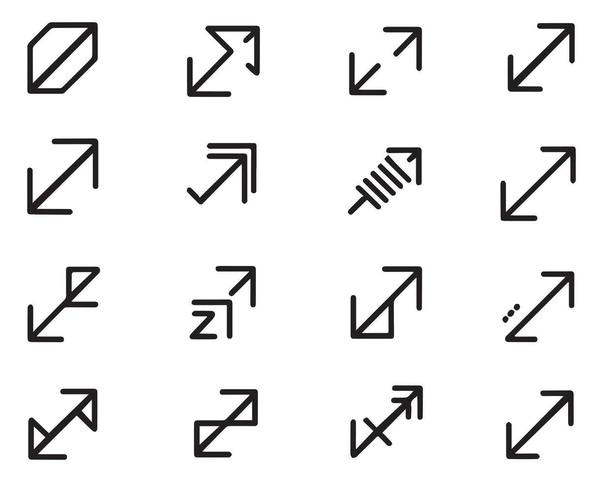 Arrow icon set vector on white background illustration
