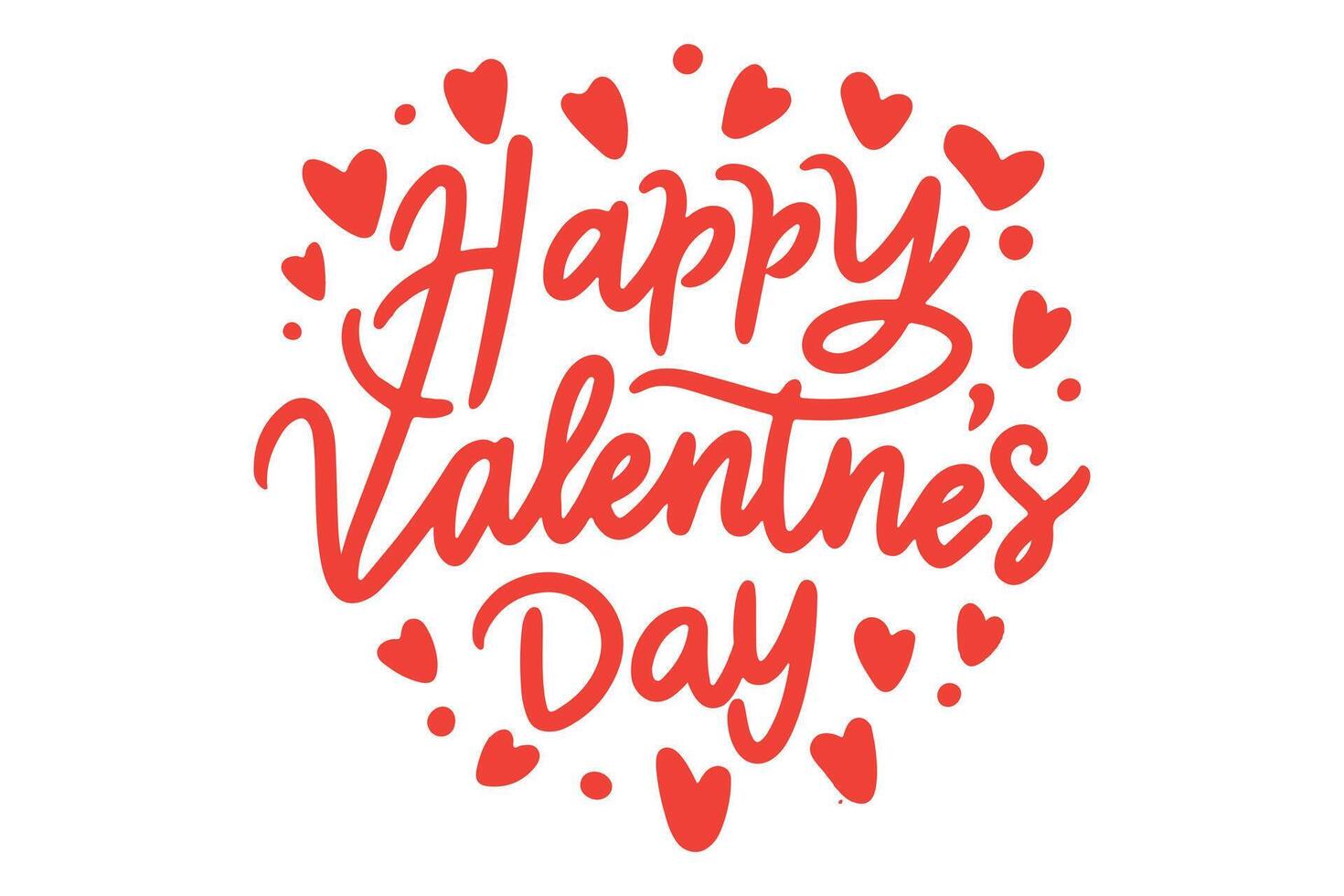 Happy Valentines Day text card on a black background vector