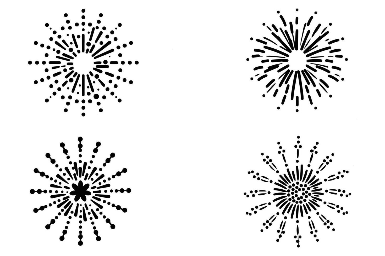 Fireworks Vector Set Vector Design On White Background illustration