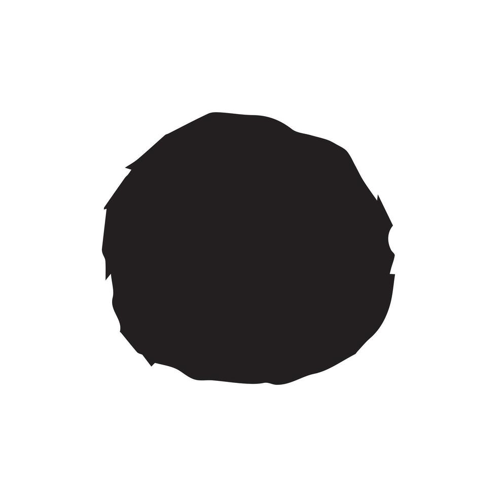 Brush circles round shape Stock black color design. vector