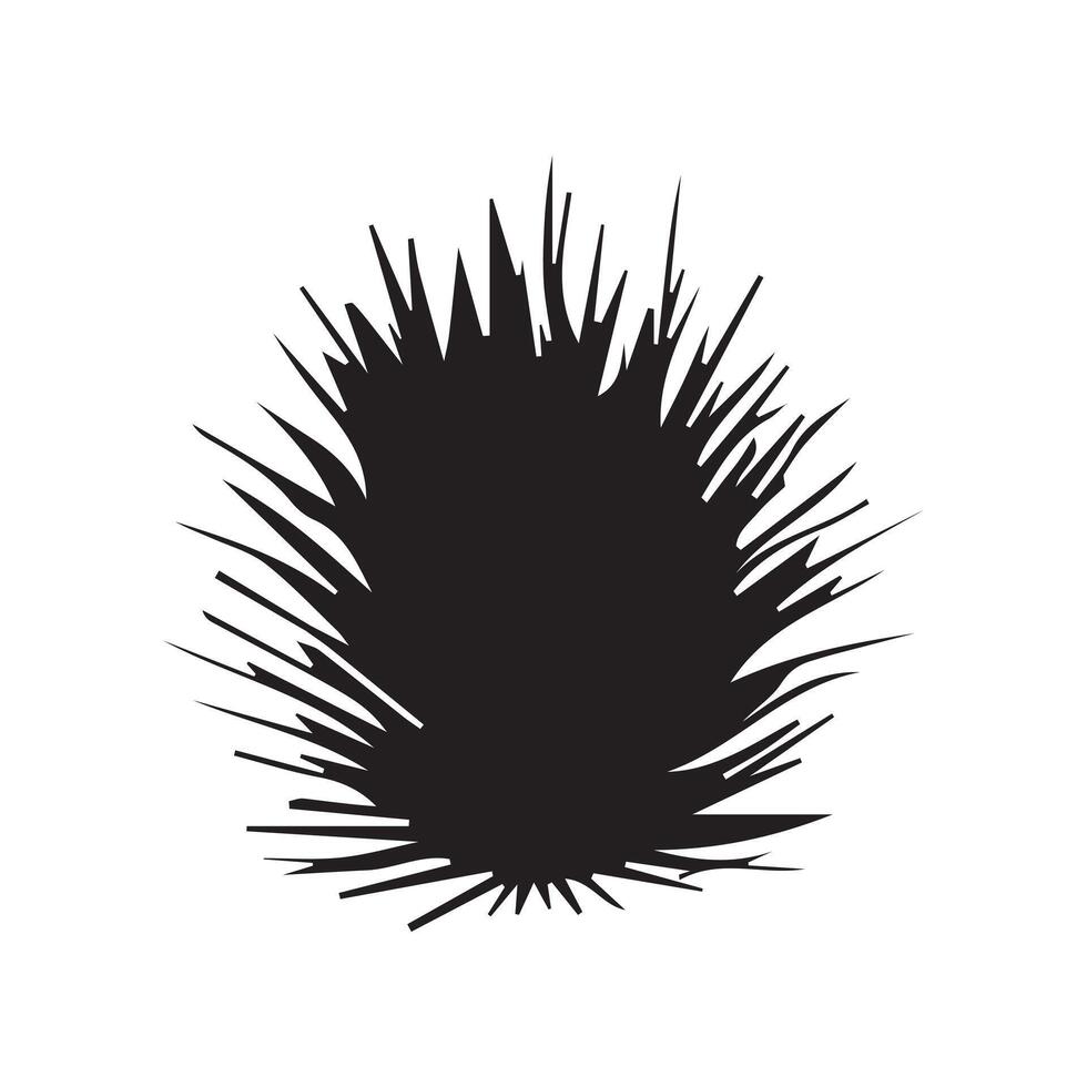 Brush circles round shape Stock black color design. vector