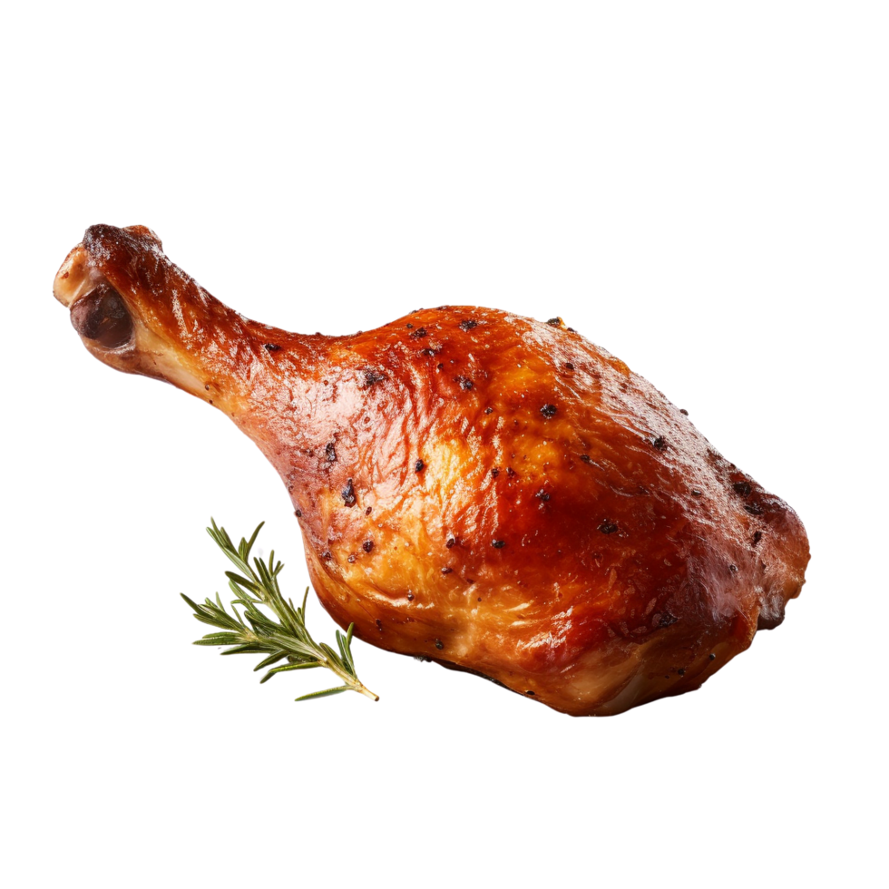 AI generated Roasted chicken leg clip art png