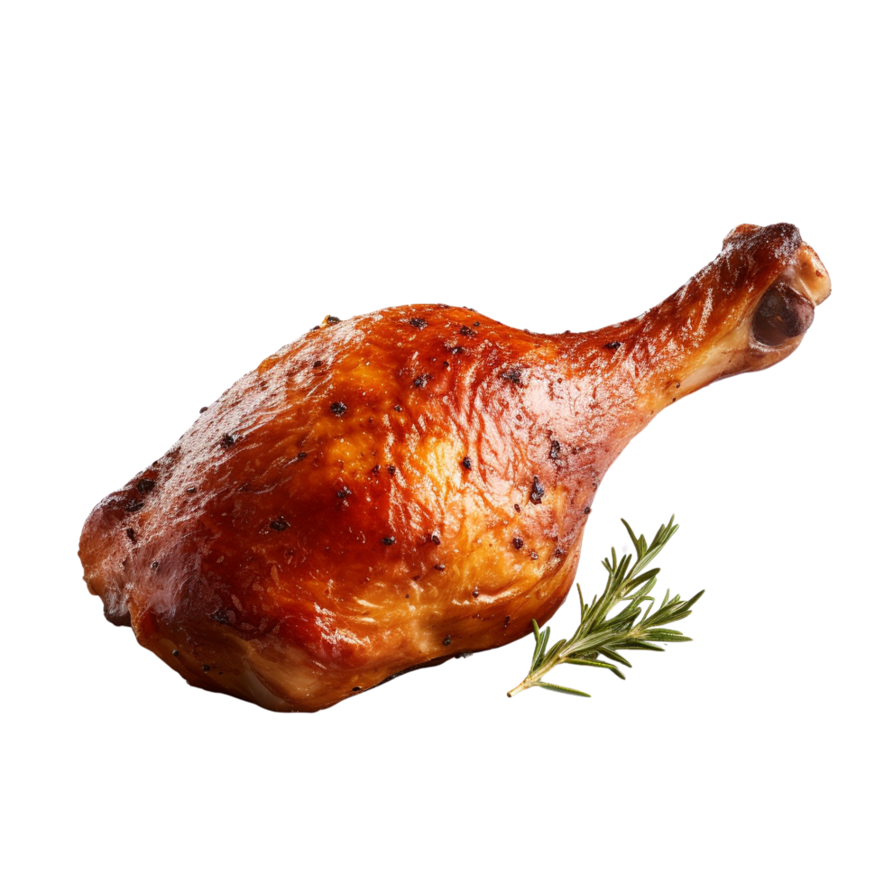 AI generated Roasted chicken leg clip art png