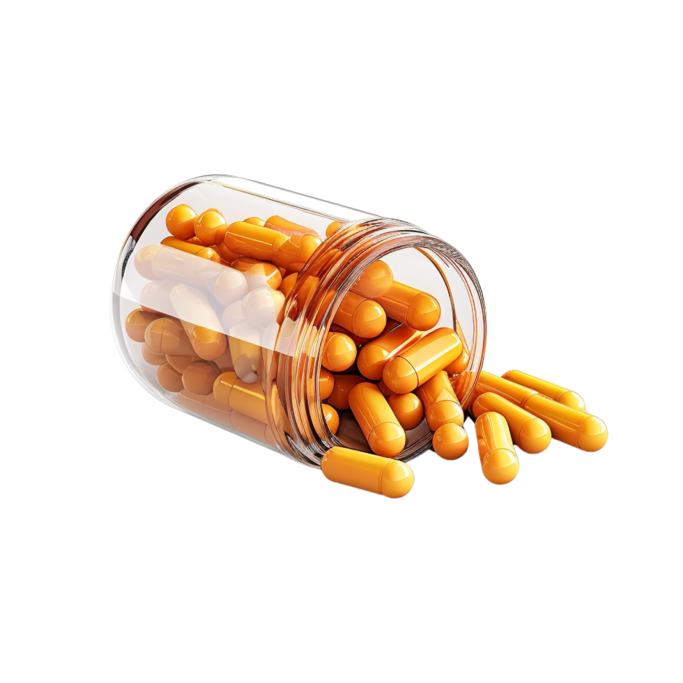 AI generated Scattered capsule clip art png