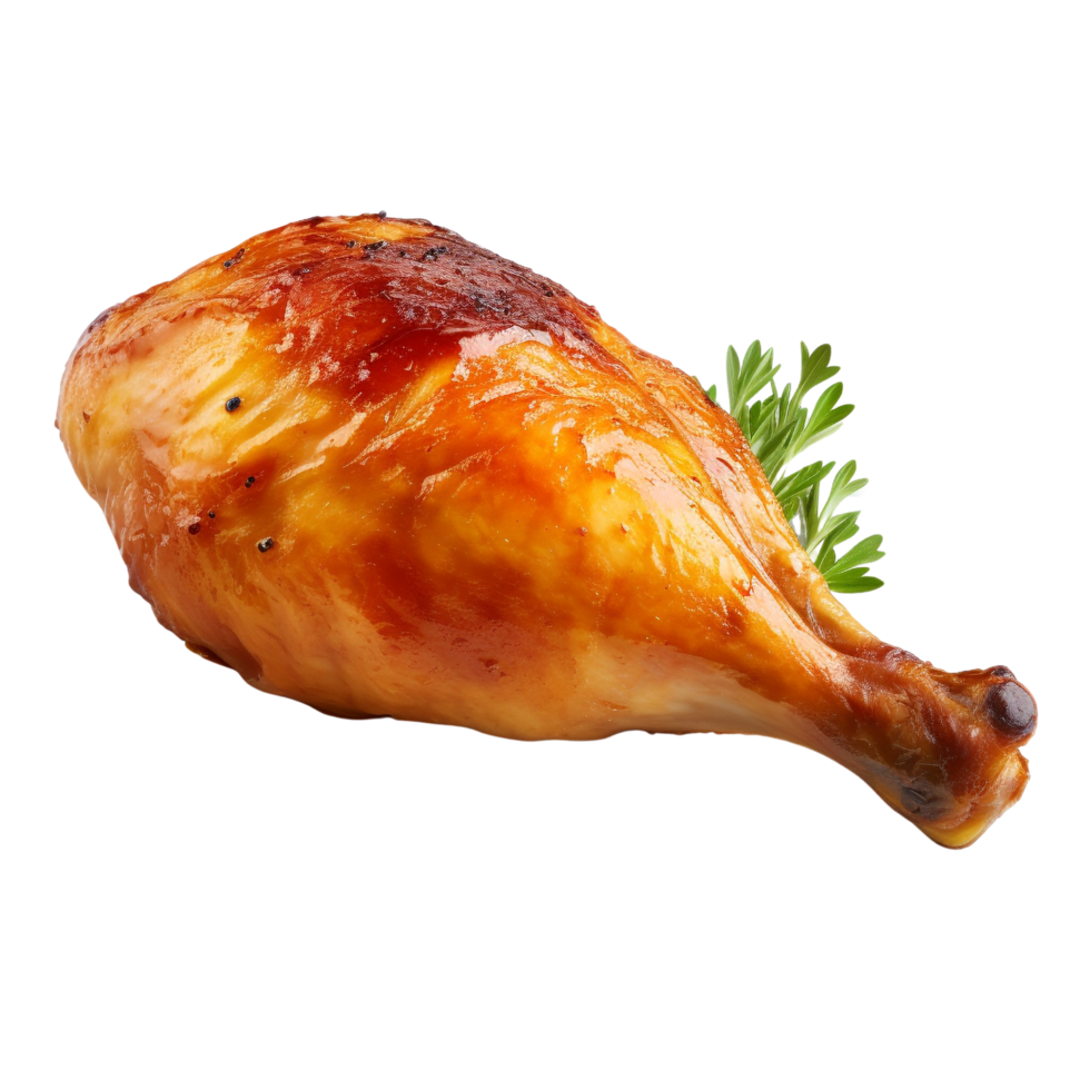 AI generated Roasted chicken leg clip art png