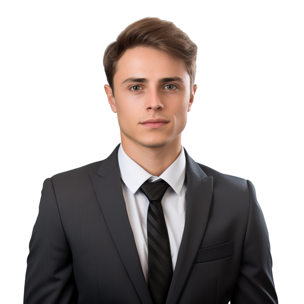 AI generated Portrait of young businessman clip art png