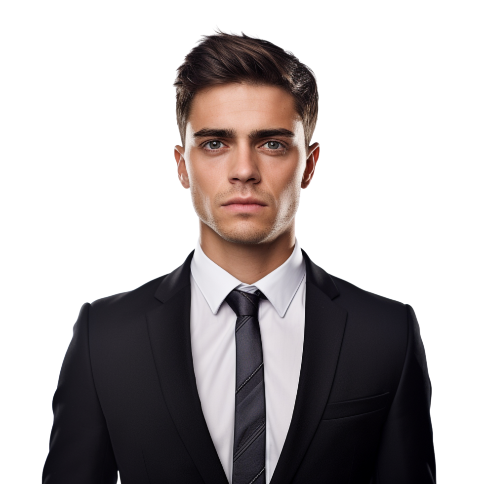 AI generated Portrait of young businessman clip art png
