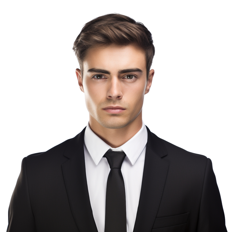 AI generated Portrait of young businessman clip art png