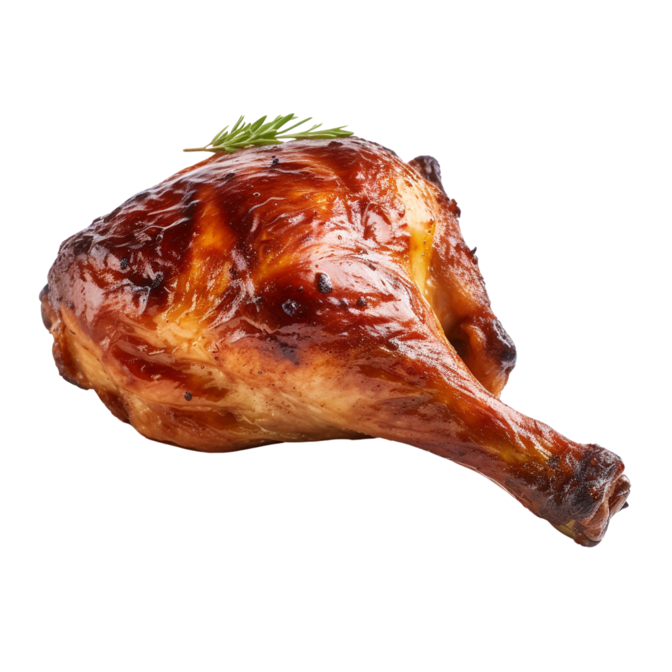 AI generated Roasted chicken leg clip art png