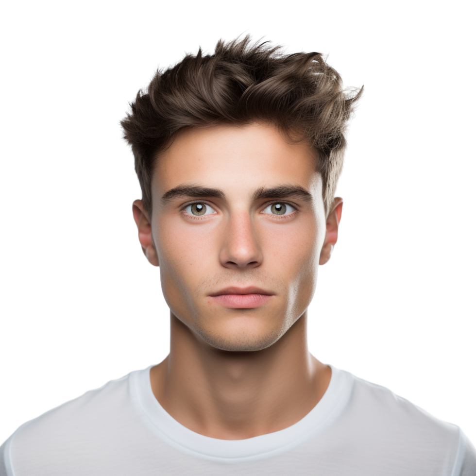 AI generated Portrait of a young man clip art png