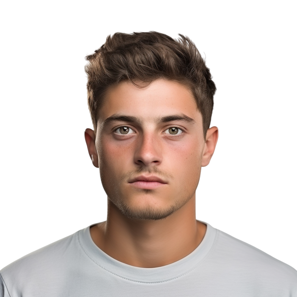 AI generated Portrait of a young man clip art png