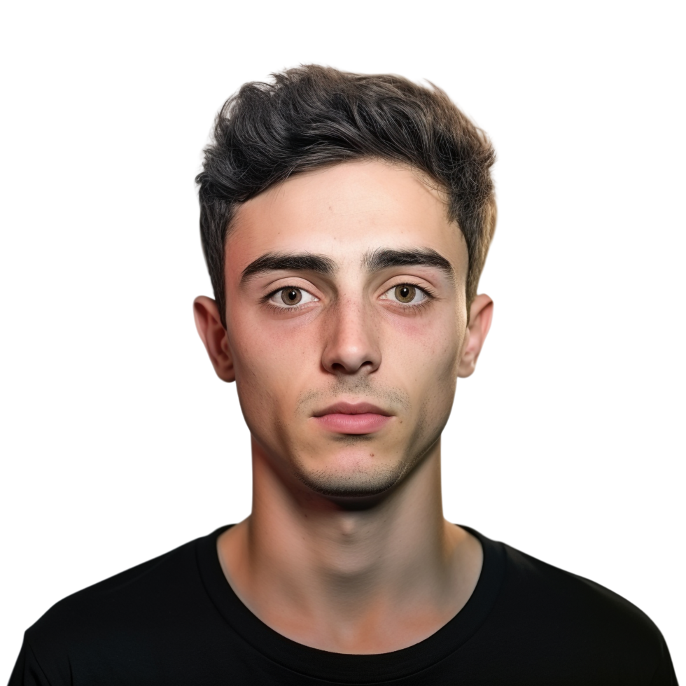 AI generated Portrait of a young man clip art png