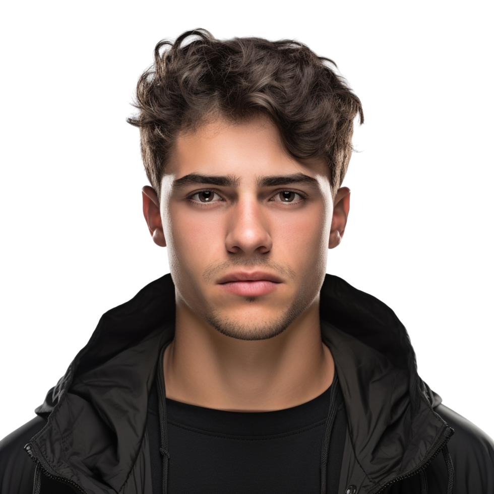 AI generated Portrait of a young man clip art png