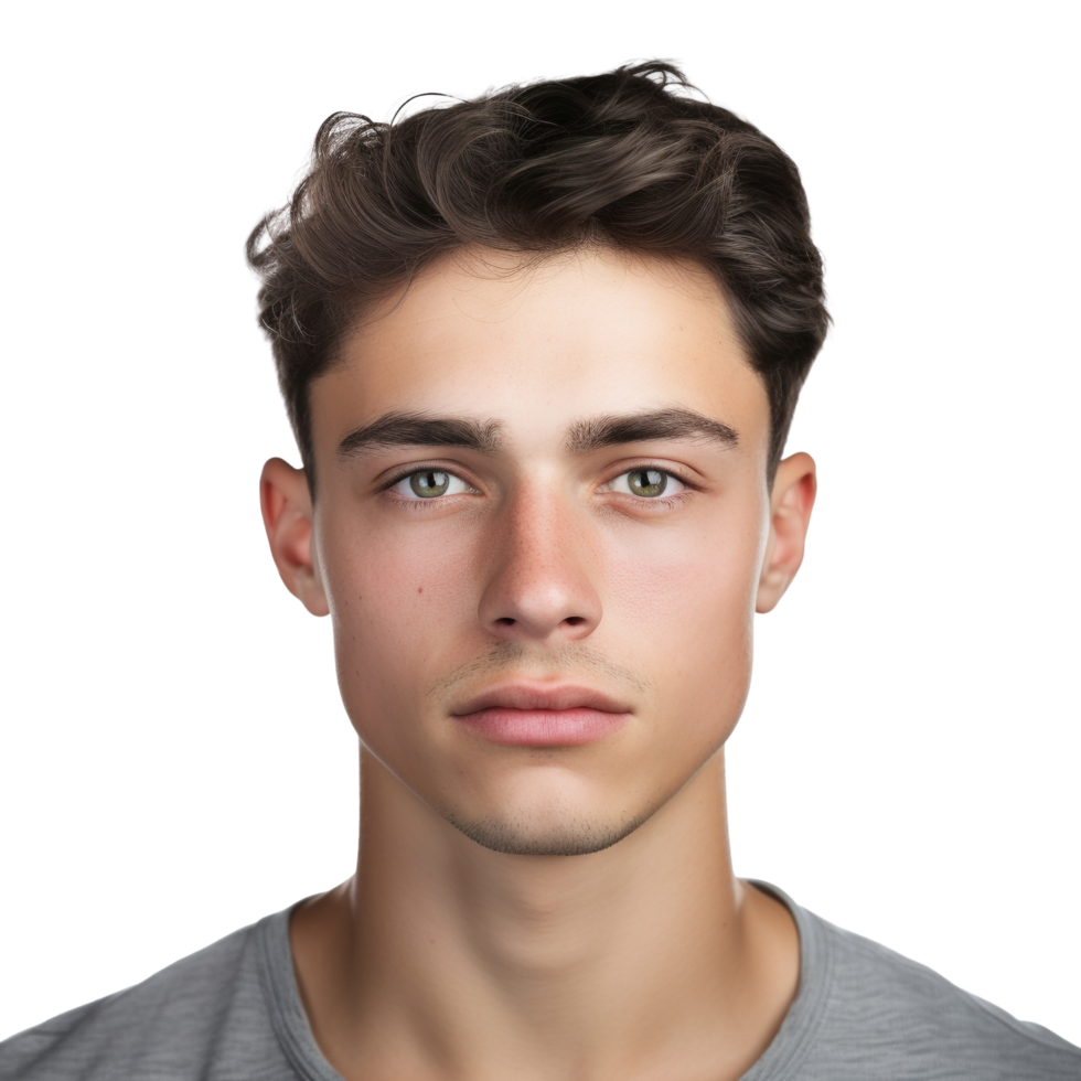 AI generated Portrait of a young man clip art png