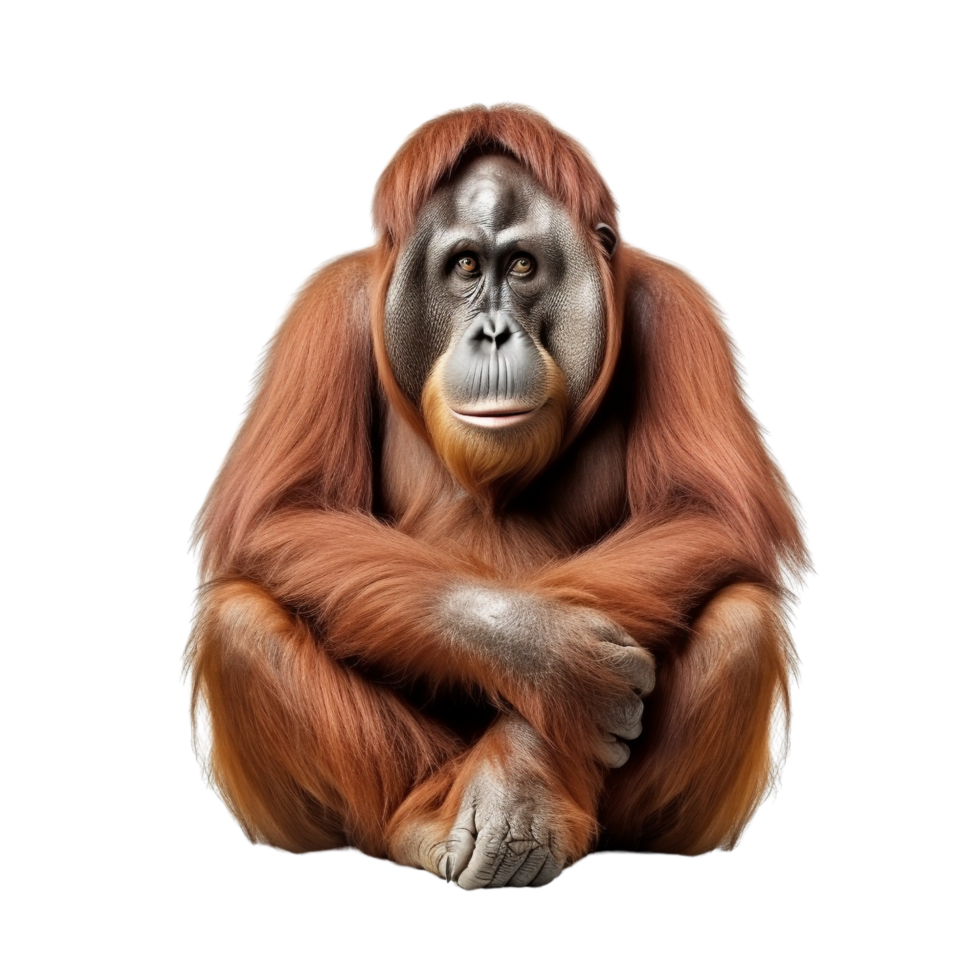 AI generated Orangutan clip art png