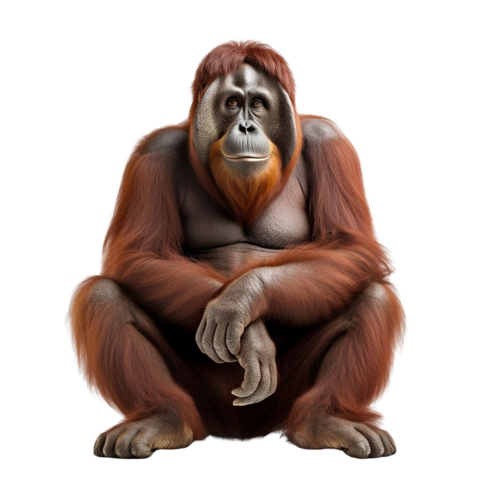 AI generated Orangutan clip art png