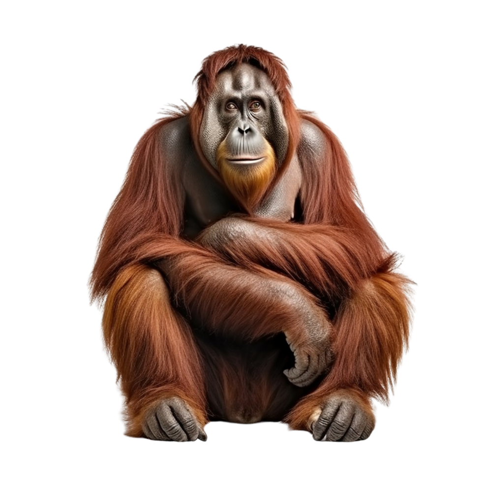 AI generated Orangutan clip art png