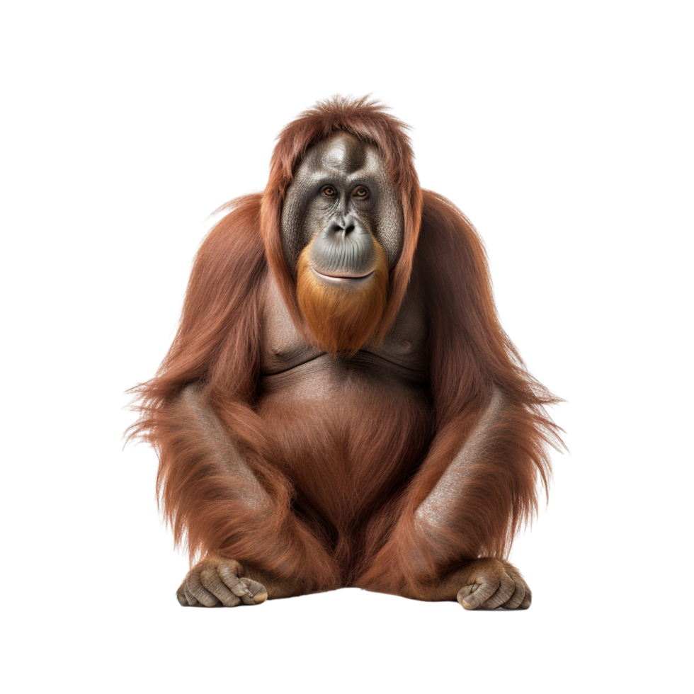 AI generated Orangutan clip art png
