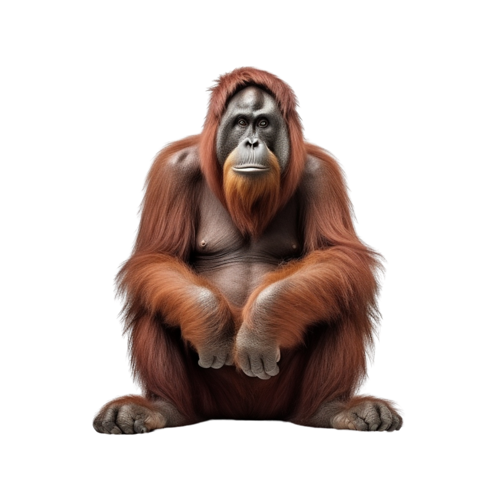 AI generated Orangutan clip art png