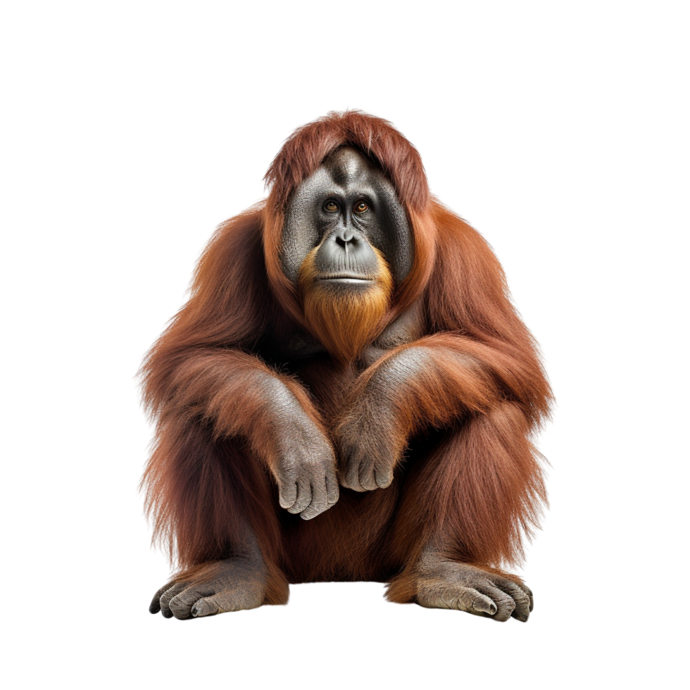 AI generated Orangutan clip art png
