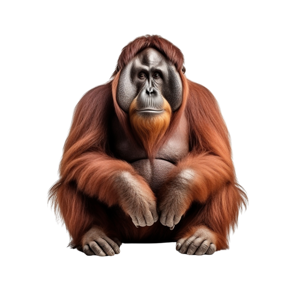 AI generated Orangutan clip art png